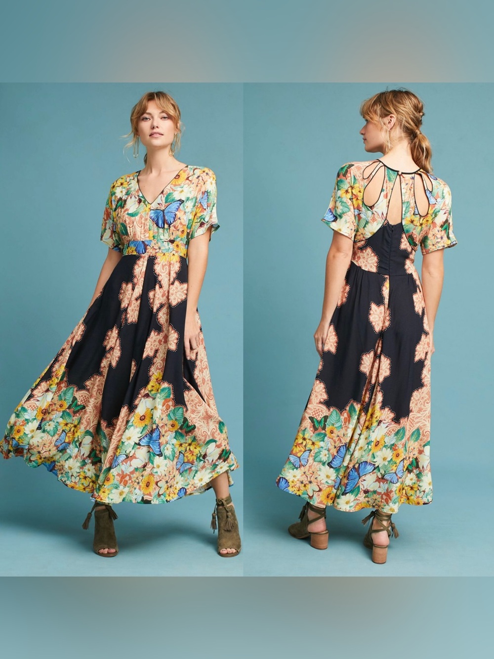 FARM Rio Butterfly Maxi Dress